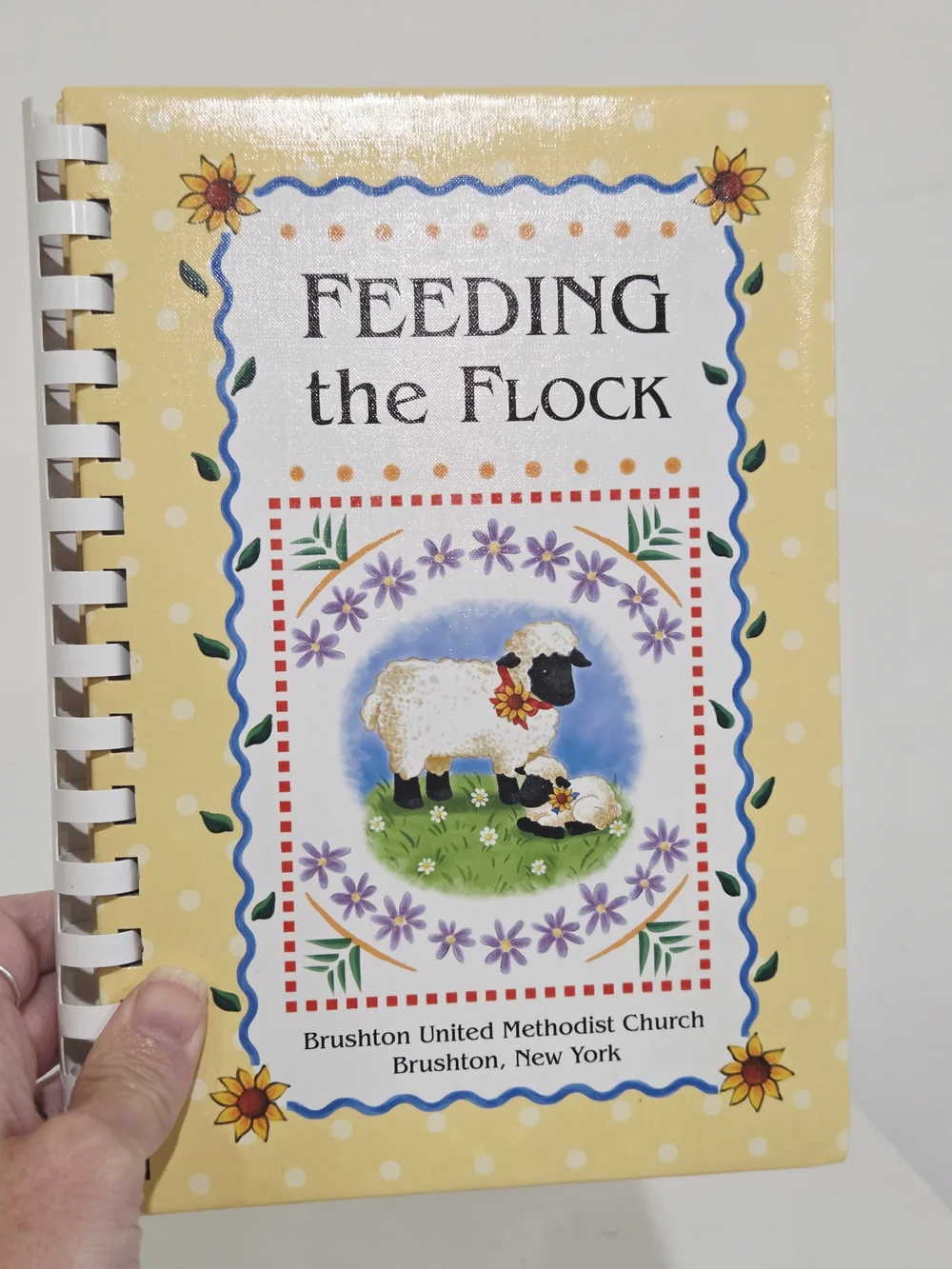 Feeding the Flock Cookbook - Yellow Spiral-Bound Community Recipes